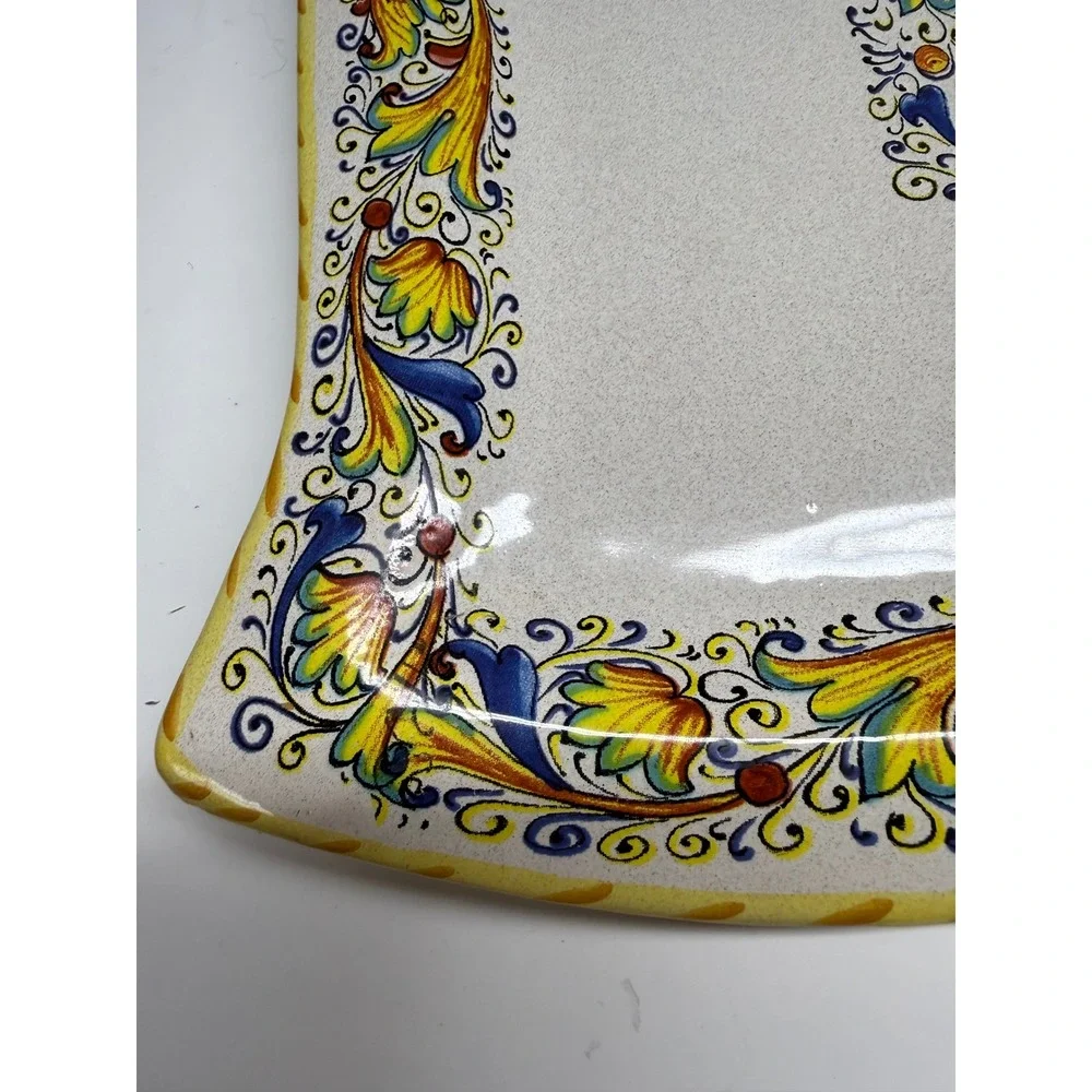 VIN Meridiana Ceramiche Italy Raffaellesco Serving Set Platter and Bowl Majolica
